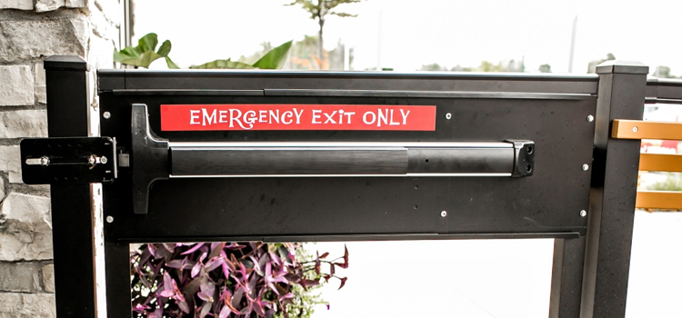 emergency push bar installation in Los Gatos